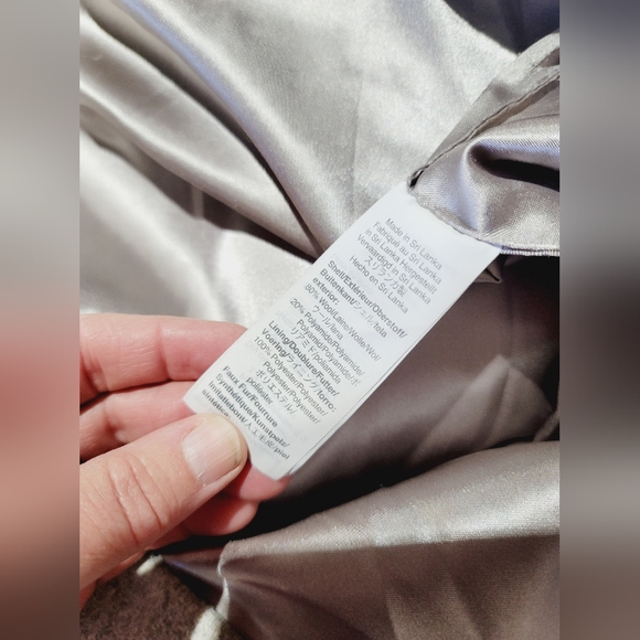 J Crew Gray Italian Stadium Cloth NELLO GORI Wool Coat, Size 12 - Picture 7 of 7